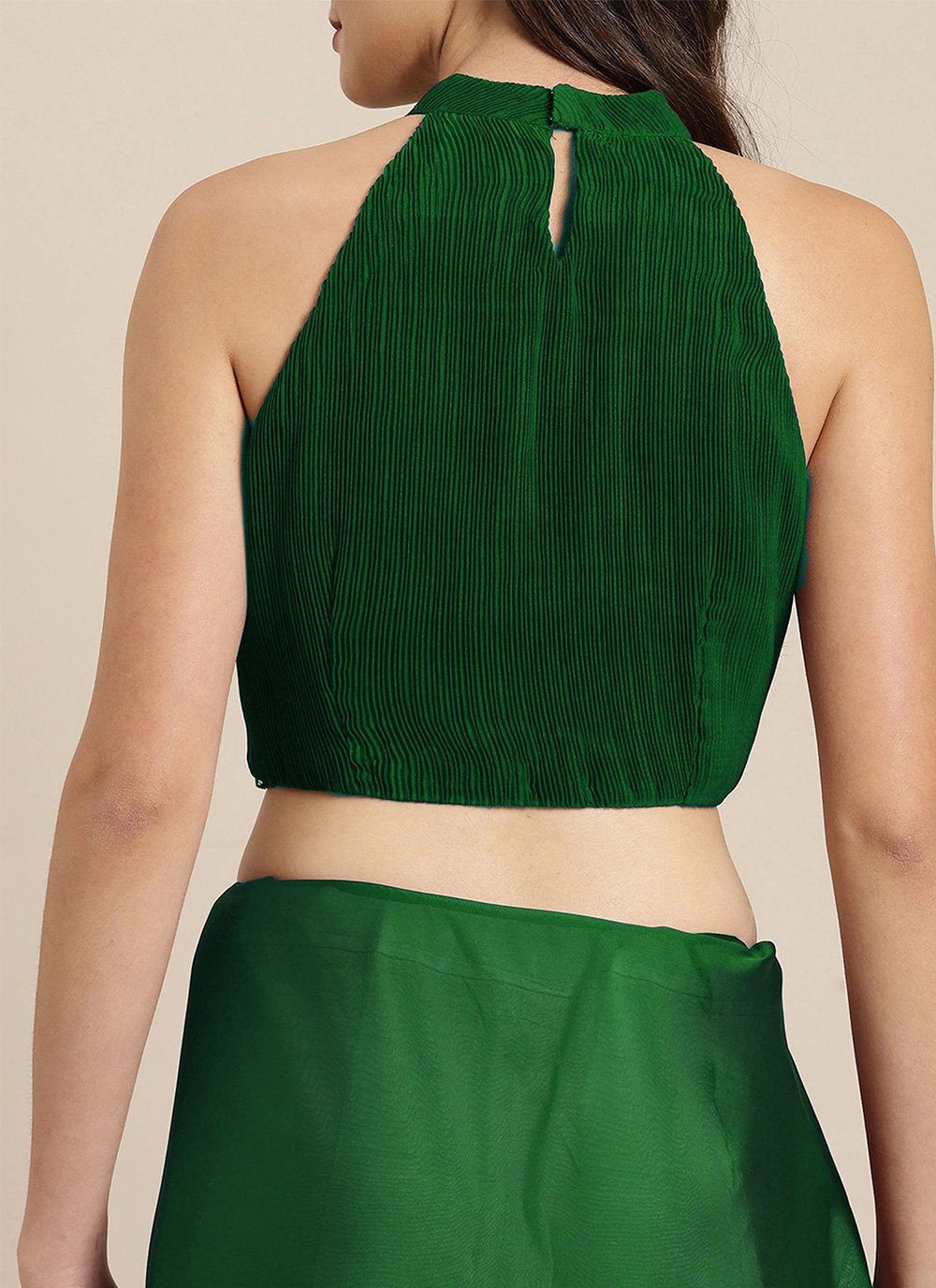 Buy Online Silk Printed Classic Saree in Green 208372