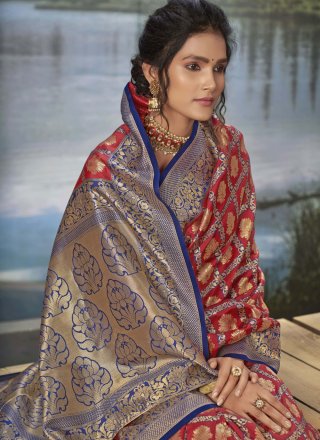 Silk Red Traditional Saree