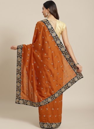 Silk Rust Traditional Saree