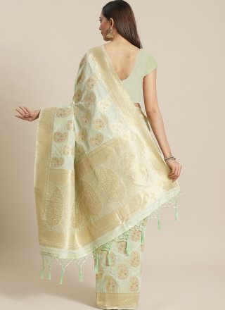 Silk Weaving Green Designer Traditional Saree
