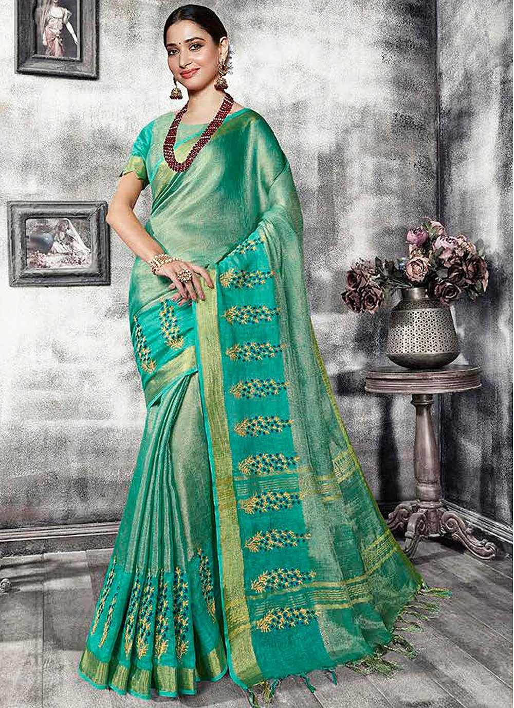 Tamannaah Bhatia Banarasi Silk Fancy Designer Traditional Saree