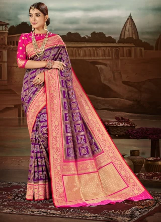 Weaving Banarasi Silk Traditional Designer Saree