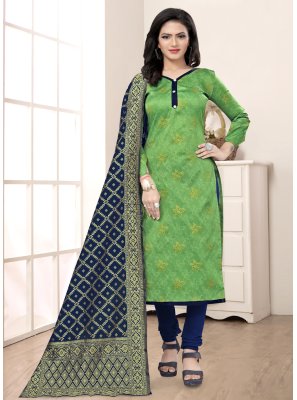 Weaving Churidar Salwar Suit