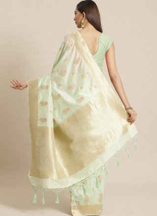 Weaving Green Designer Traditional Saree