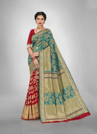 Weaving Jacquard Silk Silk Saree