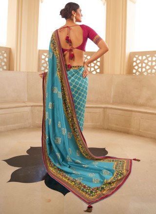 Weaving Silk Traditional Designer Saree in Blue