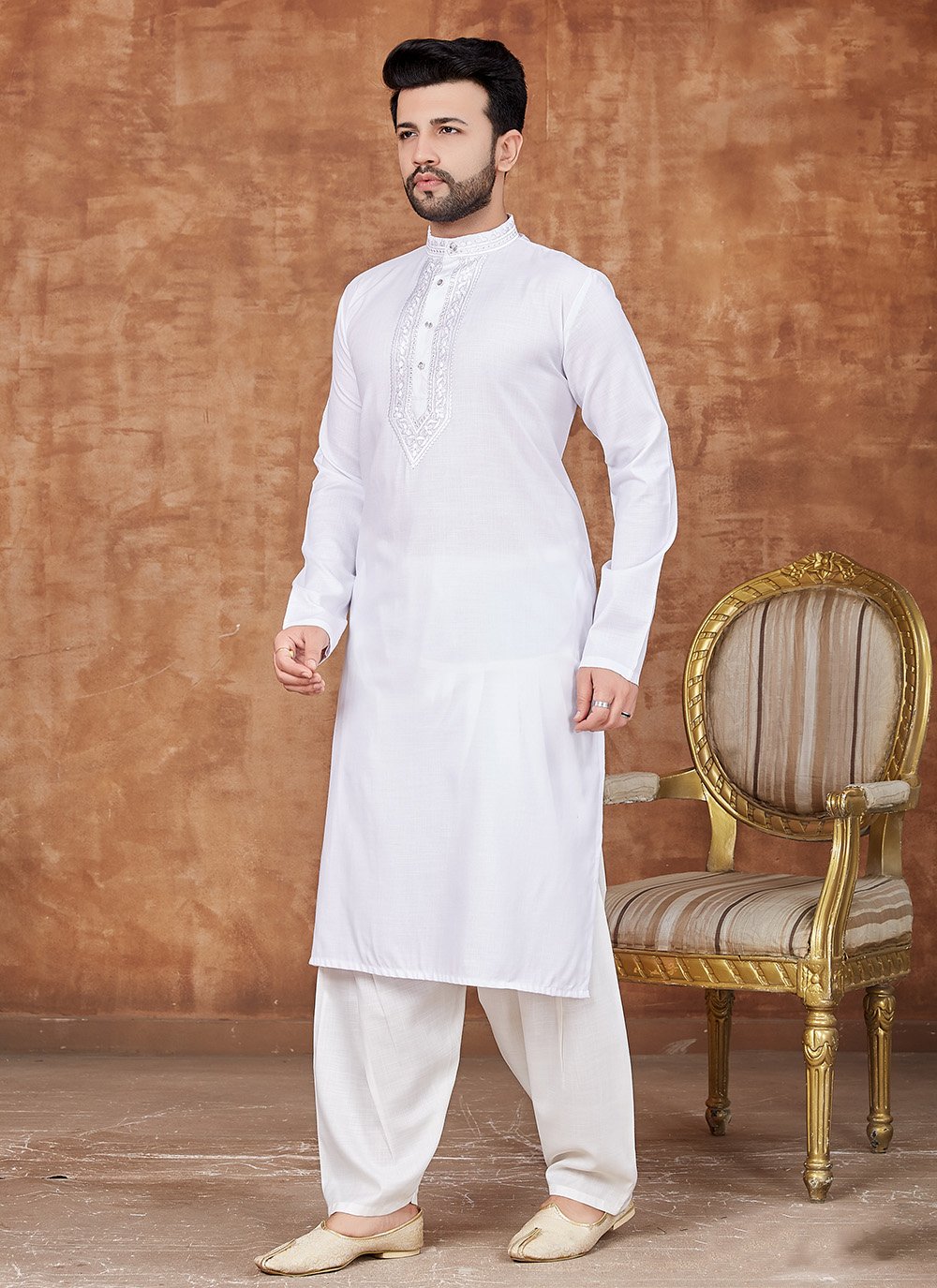 white color pathani suits 189269 0