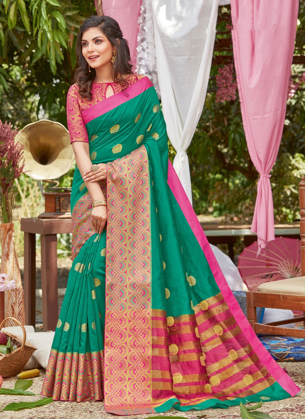 Girlish Kanjivaram Silk Designer Traditional Saree