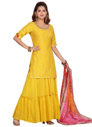 Yellow Color Readymade Suit