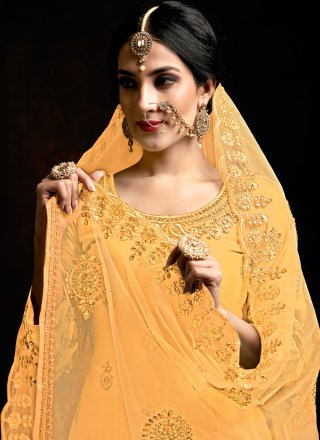 Yellow Cotton Festival Designer Patiala Suit