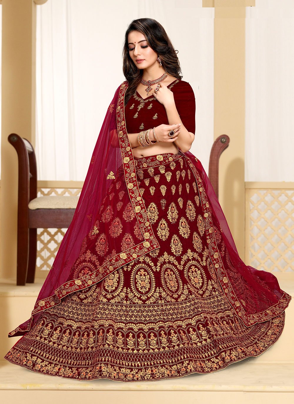 Anjani Art 2579 Bridal Wear Designer Velvet Lehenga Choli New Designs