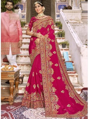 Art Silk Trendy Saree in Pink