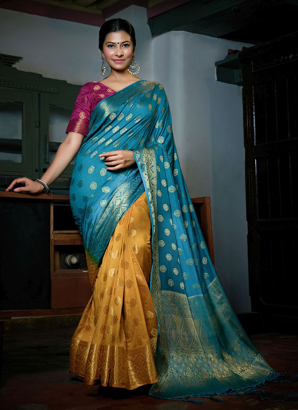 Half N Half Sarees And Half N Half Saris Online Shopping