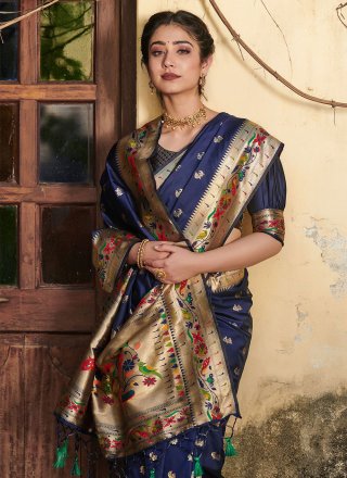 Banarasi Silk Blue Classic Saree