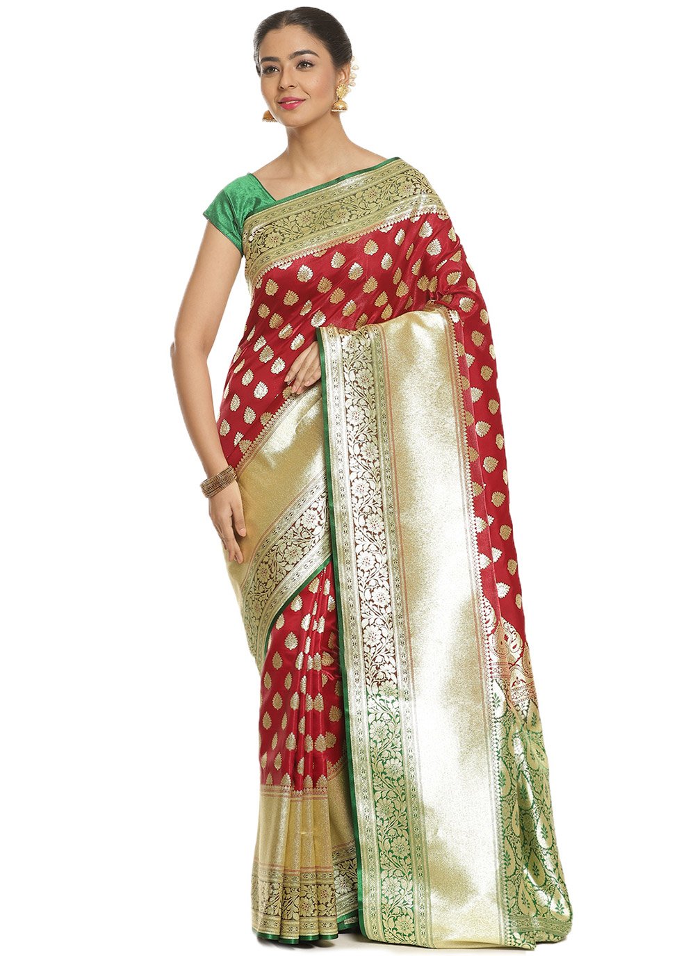 Banarasi Silk Designer Traditional Saree in Red
