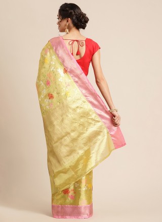 Banarasi Silk Gold Designer Traditional Saree