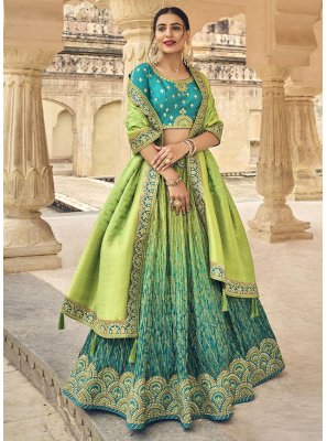 Banarasi Silk Reception Trendy Lehenga Choli