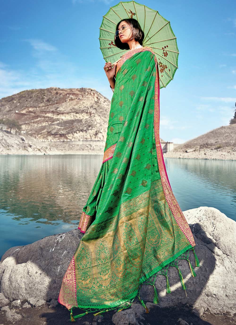 Banarasi Silk Sangeet Trendy Saree