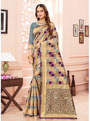 Banarasi Silk Weaving Multi Colour Classic Saree