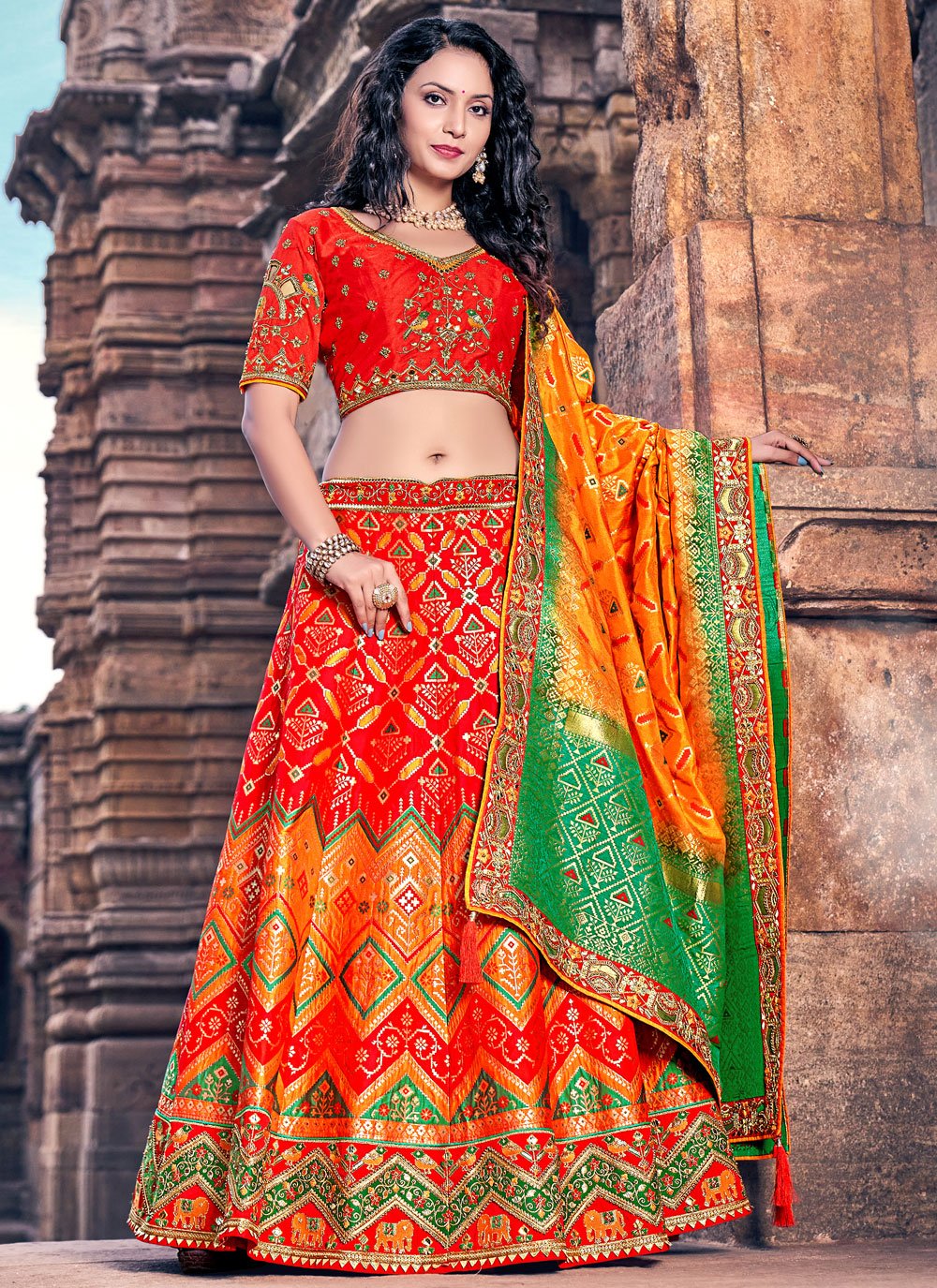 Banarasi Silk Wedding Trendy Lehenga Choli