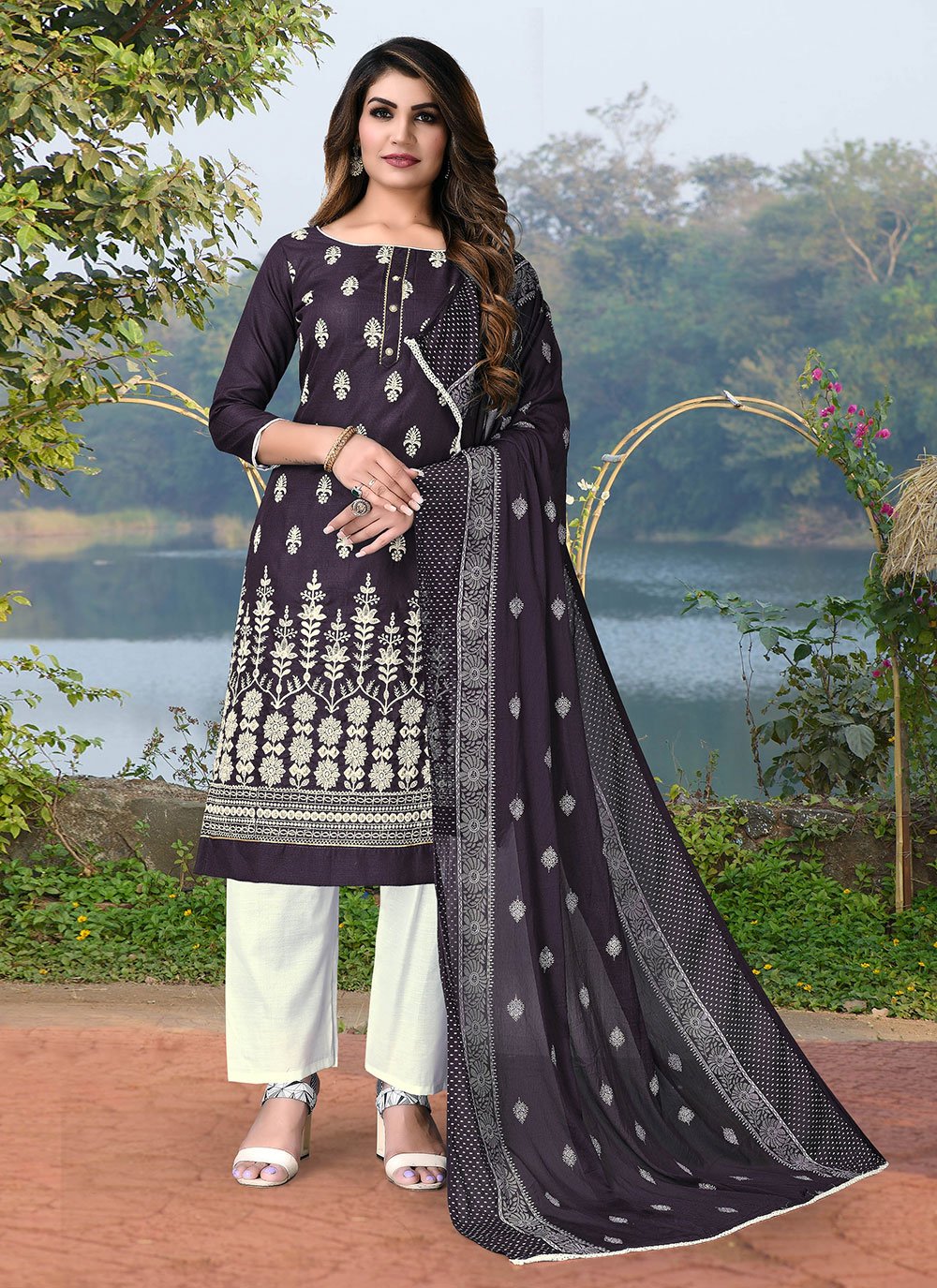 Black Casual Cotton Trendy Salwar Suit