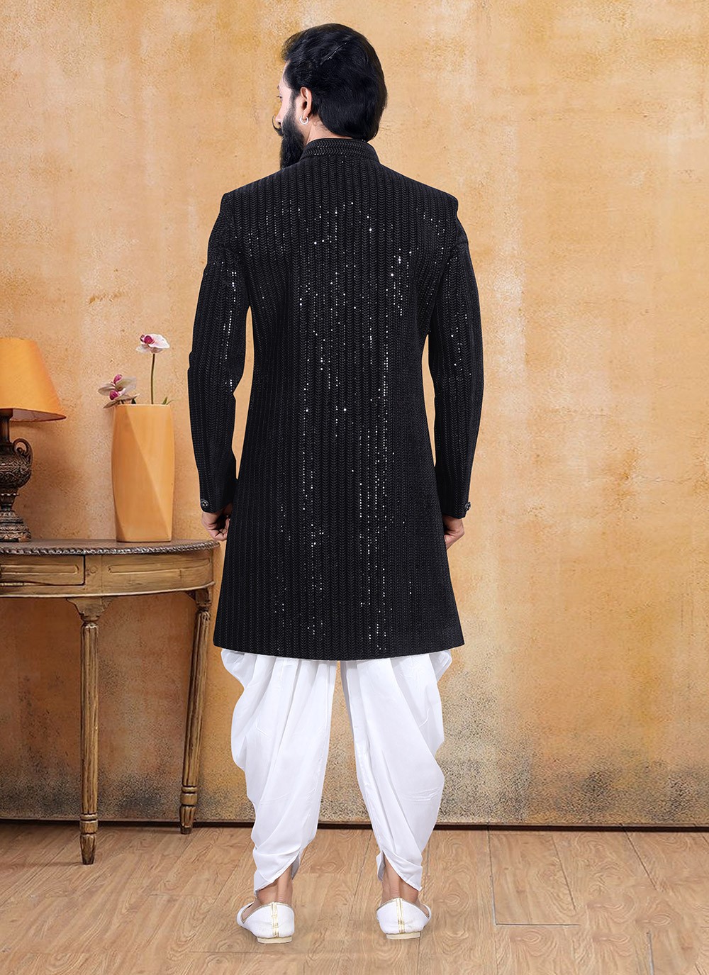 Buy Online Black Fancy Dhoti Kurta 229759