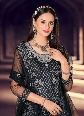 Black Festival Pant Style Suit