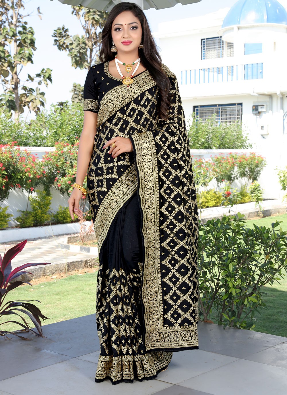 Branded Saree Online Saree Dress Design Charcoal Black