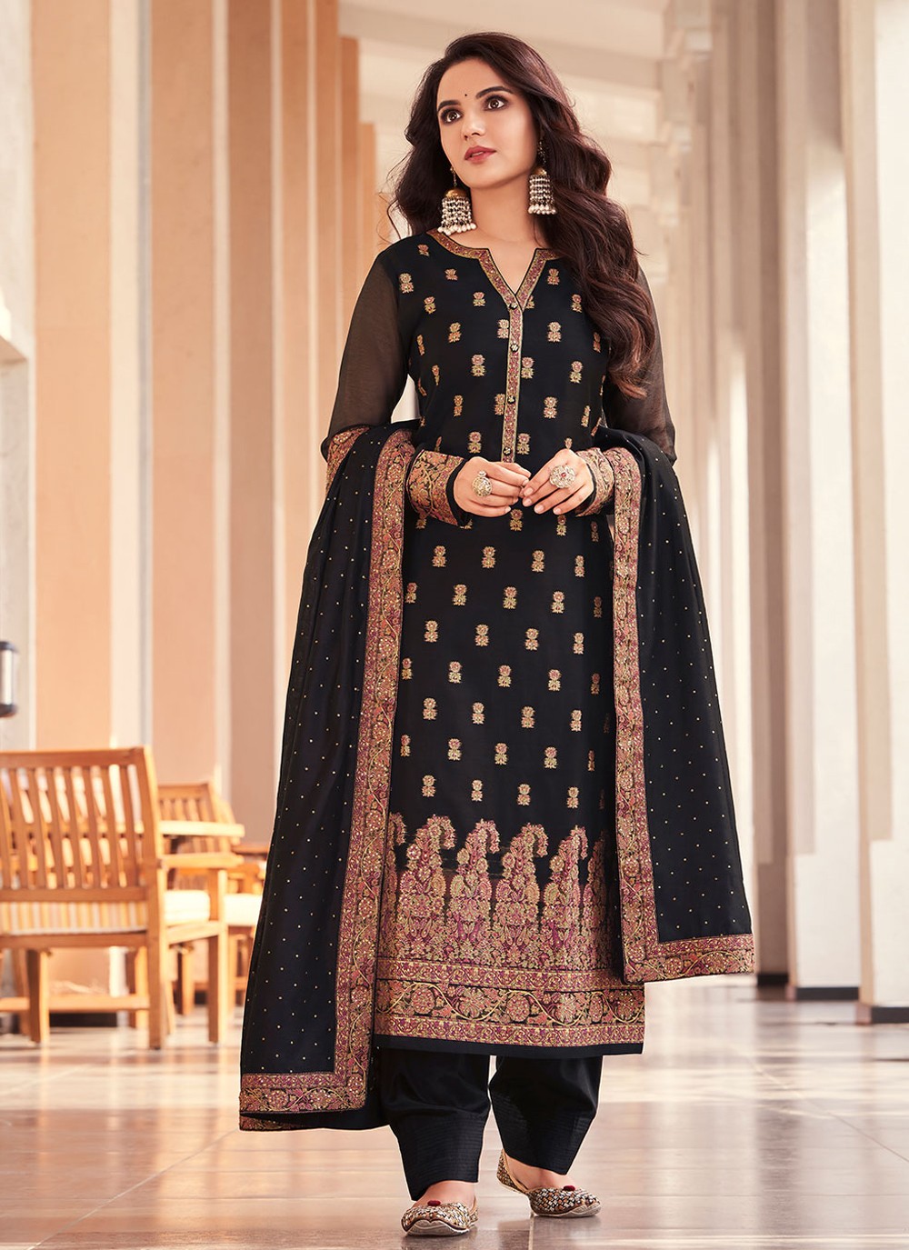 Black salwar shop kameez online