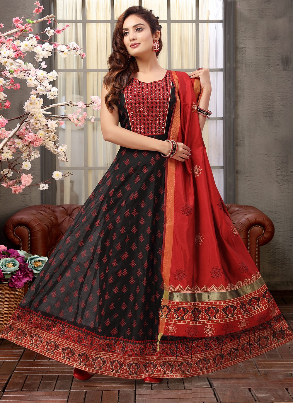 Pattu shop anarkali dresses