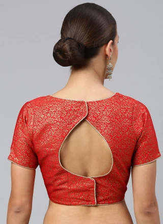 Blouse Fancy Jacquard in Red