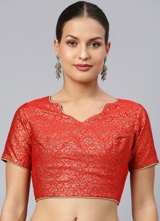 Blouse Fancy Jacquard in Red
