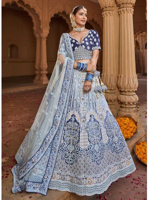 Blue Bridal Trendy Lehenga Choli