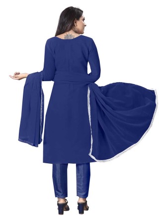 Blue Casual Georgette Salwar Suit