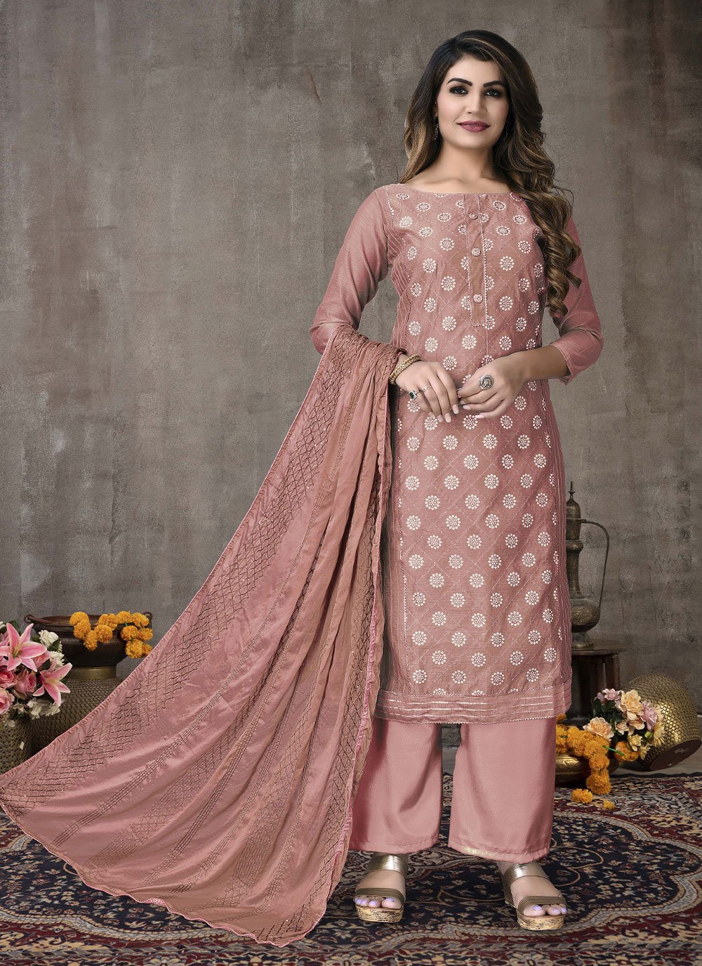 Chanderi Cotton Weaving Salwar Suit
