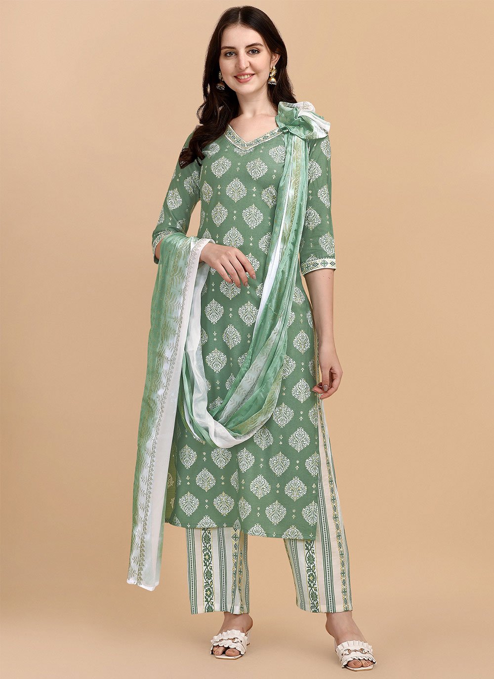 Chanderi Party Readymade Salwar Suit