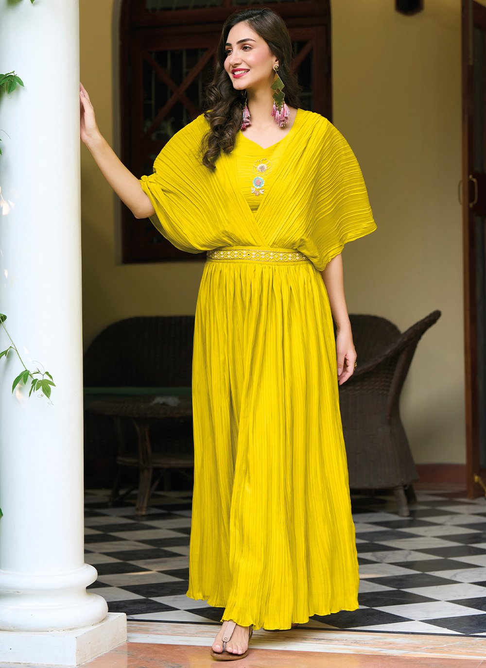 Chinon Trendy Gown in Yellow