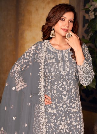 Cord Net Palazzo Salwar Kameez