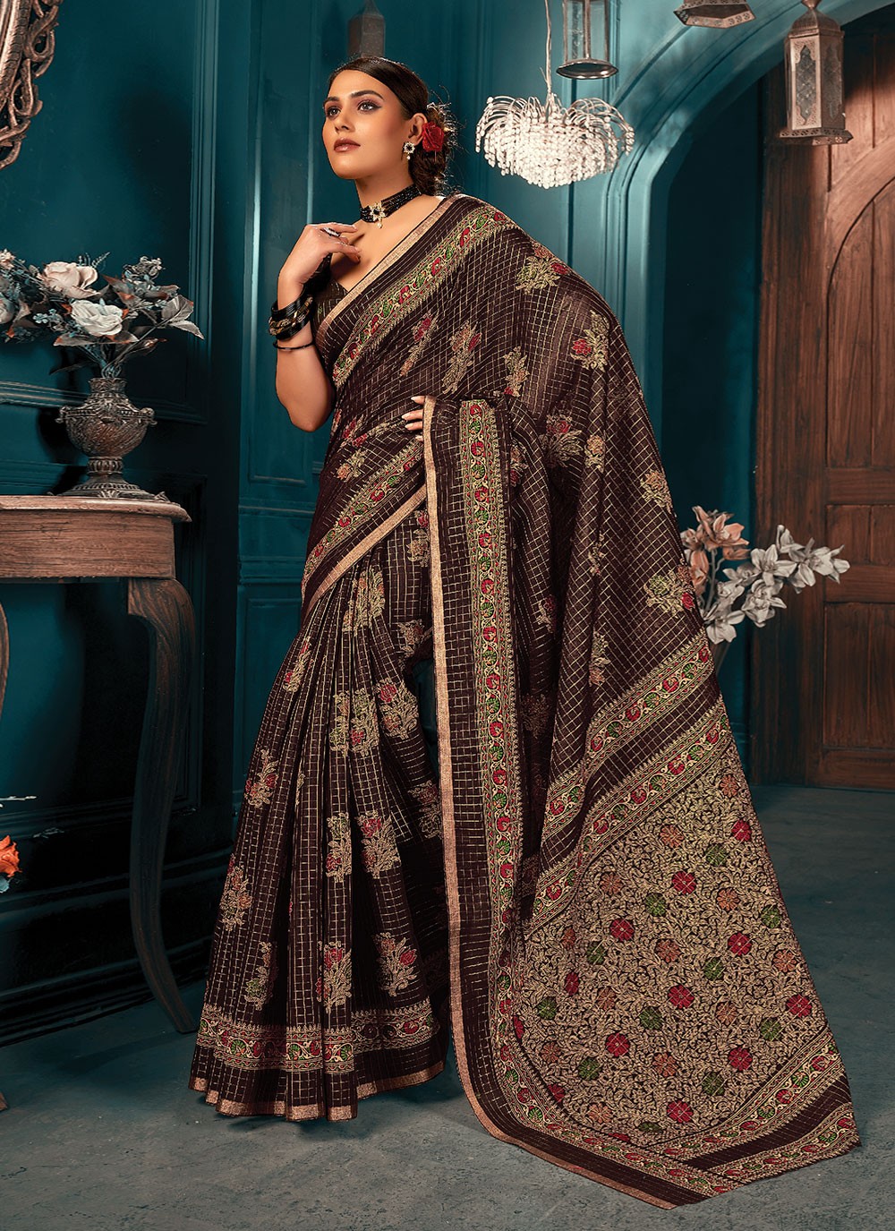 Suti saree ka design sale