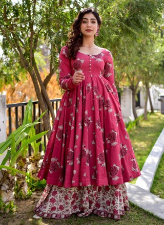 Trending Rani Gown Maslin Cotton Kurti and Rani Gown Maslin Cotton Tunic Online Shopping