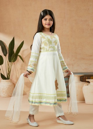 Cotton Silk Engagement Anarkali Salwar Kameez