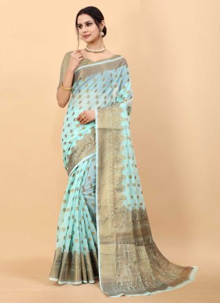 Cotton Silk Weaving Traditional Saree