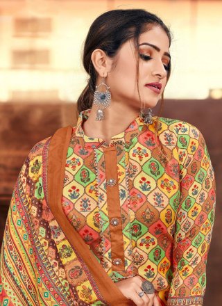 Cotton Trendy Salwar Kameez in Multi Colour
