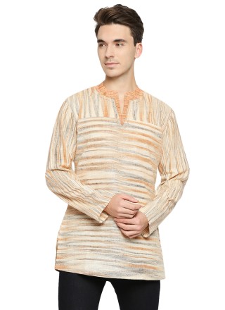 Cream Ceremonial Short Kurta