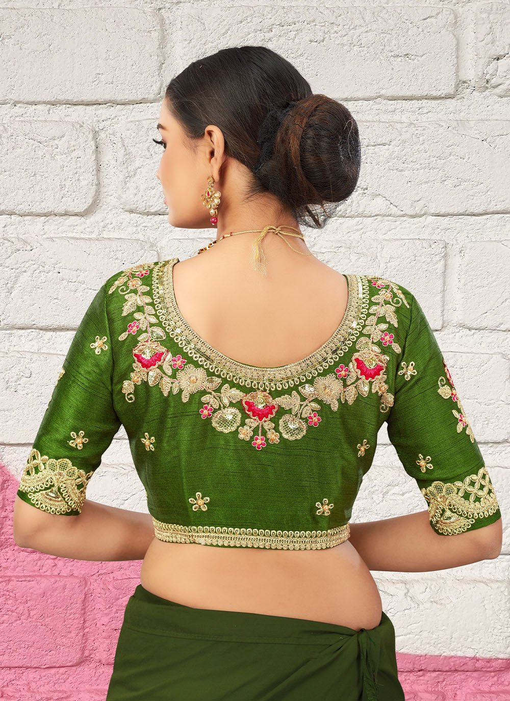  Banglori Silk Traditional Embroidered Back Designs