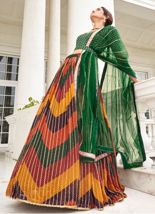 Designer Lehenga Choli Thread Faux Georgette in Multi Colour
