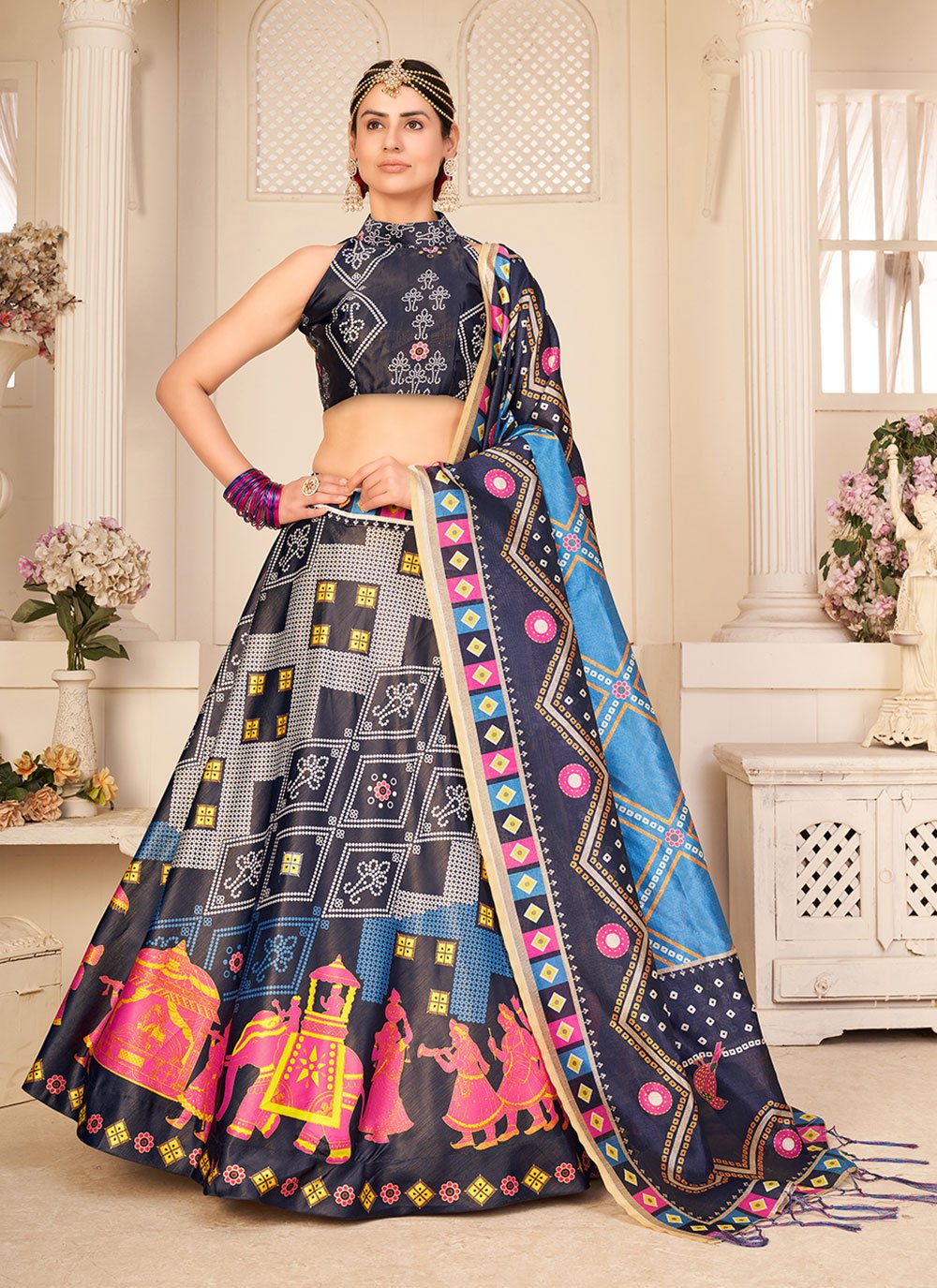 Buy Yellow Soft Silk Digital Print Lehenga Choli for Women ,indian Wedding Ghagra  Choli , Function Wear Choli,haldi Special,wedding Special Online in India -  Etsy