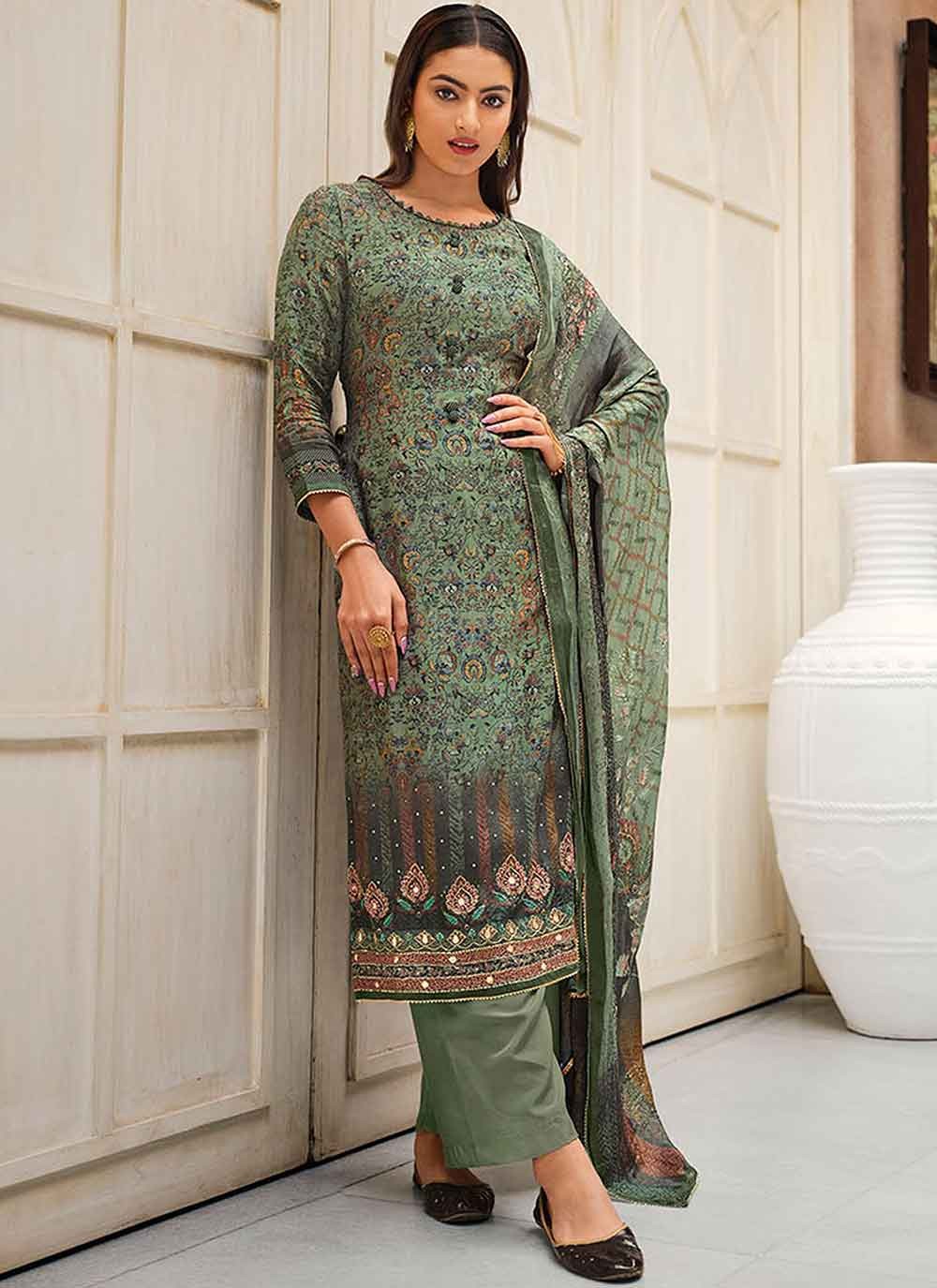 Digital Print Muslin Designer Pakistani Suit