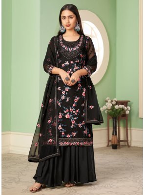 Embroidered Ceremonial Palazzo Salwar Kameez