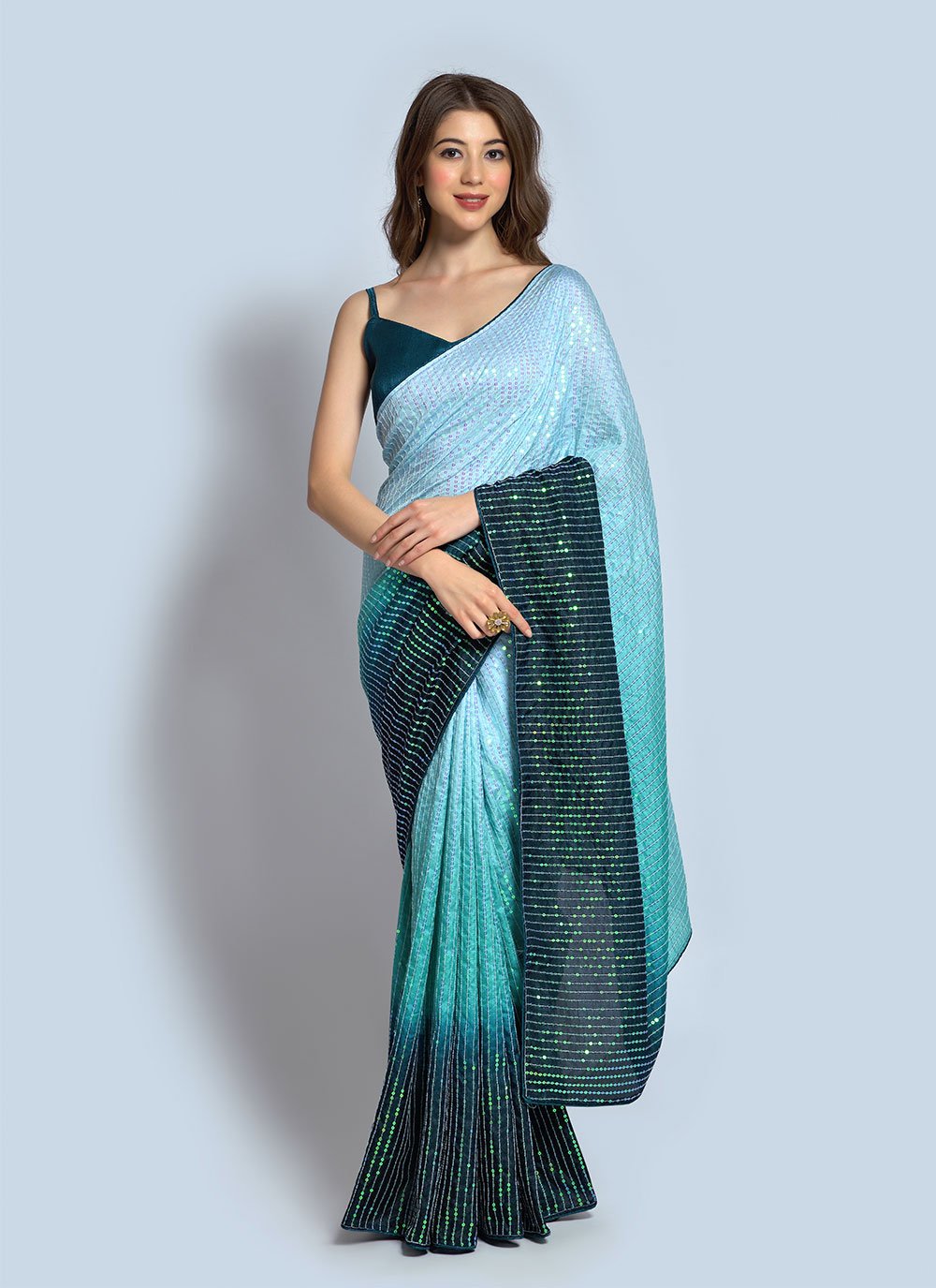 Embroidered Ceremonial Trendy Saree
